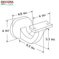 ขนาดของก้านยึดราวติดผนังต่อเนื่อง decora care